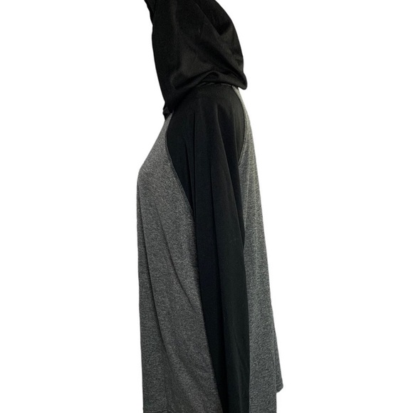 Zone Pro men’s XL hooded pullover shirt Black- Gray Long sleeve Polyester men XL - Picture 6 of 8